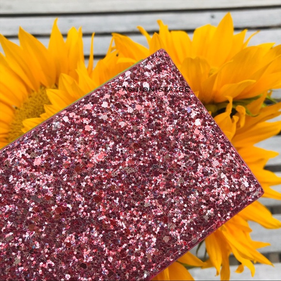 Kate spade graham card holder glitter dusty peony - Picture 2 of 8